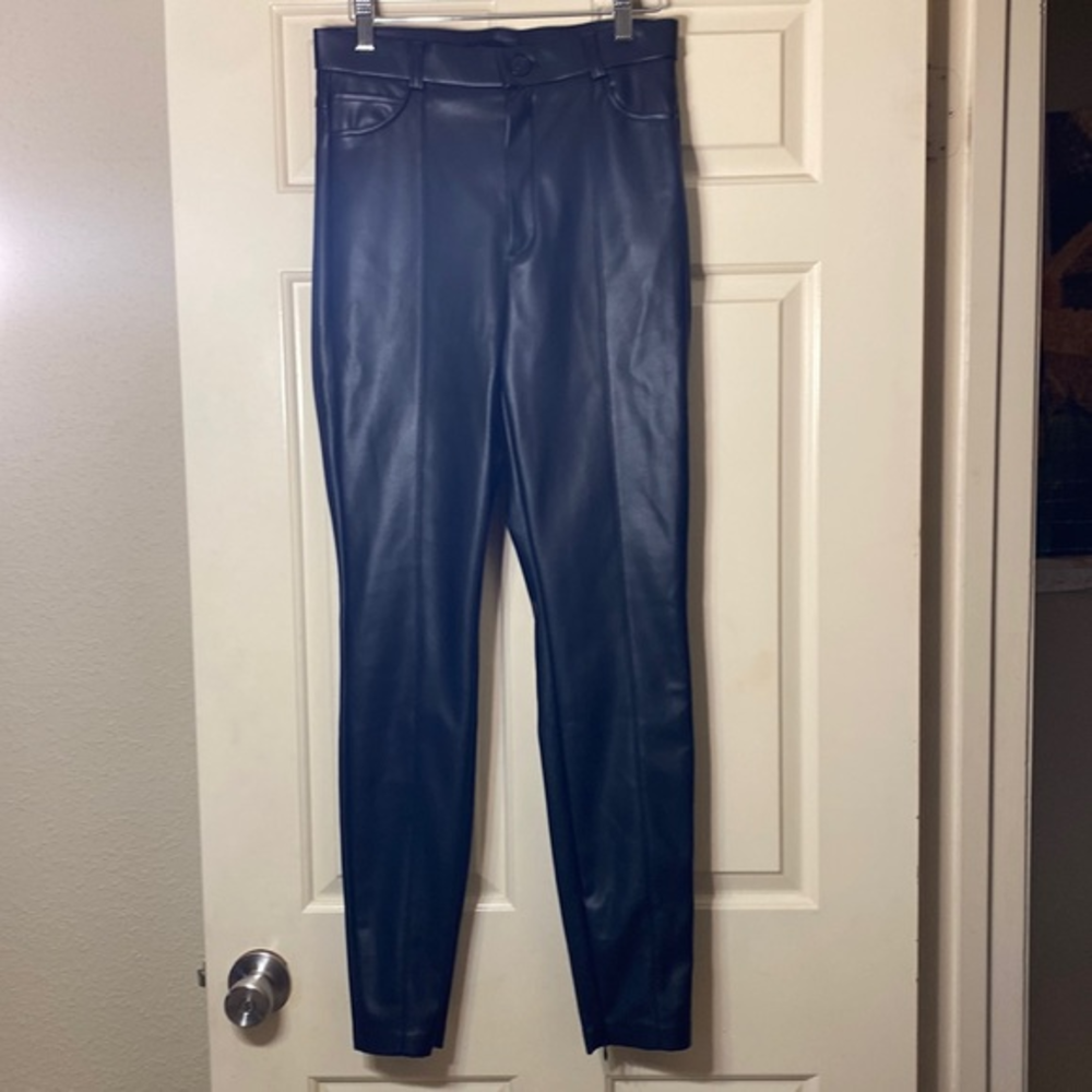 Zara Faux Black Leather Pants woman’s size‎ medium